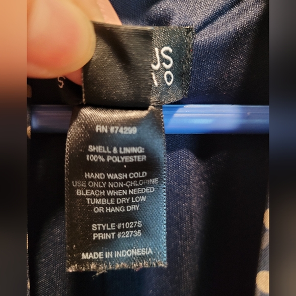 Enfocus Studio dark blue polka dot dress US 10 - Picture 5 of 8